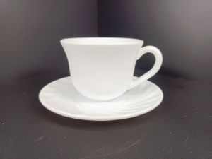 Premium Opal Teacup with Saucer