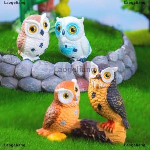 [COD] Laogeliang ตุ๊กตานกฮูกรูปสัตว์ทำจากเรซิ่นขนาดเล็กภูมิทัศน์ขนาดเล็กแผงหน้าปัดรถของตกแต่งบ้านเดสก์ท็อป