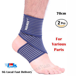 Compression Bandage Wraps Versatile Elastic Ankle Support (2 Pcs) 70cm Adjustable Elbow Brace Wrist Band With Velcro Swelling Sprains Strain Joint Pain Relief