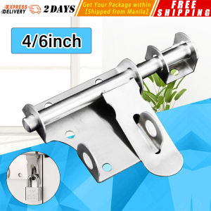 【4/6inch】 Black Silver Barrel Aluminum Alloy Door Latch for Home Hardware Gate Safety Door Bolt Tower Window Catch Lock Barrel-Bolt