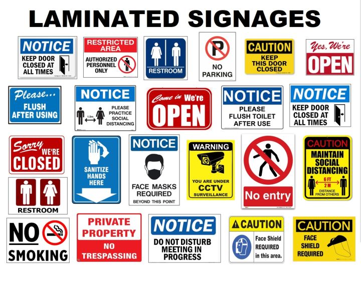 Full Stop Laminated Signages Sticker Signage Sign Boards Stop Signages ...