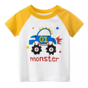 DEDEE KIDS เสื้อยืดเด็ก ดช เด็กชาย อายุ 2-3 ปี ส่วนสูง 80-90 ซม แขนสั้น ผ้าไม่แข็ง ใส่สบาย นิ่ม cotton100% ซักแลเว ผ้าไม่หด ไม่ย้วย