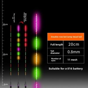 NALANILI Siêu sáng Phao thông minh LED Top Luminous Siêu nhạy cảm Phao điện tử Dụng cụ câu cá Thiết Kế Điện Tử Phao câu cá Câu cá đêm