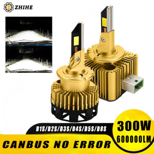 2PCS D1S D3S Led Headlight Bulbs D4S D2S Canbus No Error Led Lights D4R D2R Car Lamp 600000LM Auto Lights 6500K 12V 24V