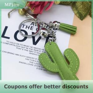 【MPJow】 Fashion Creative Cactus Rhinestone Keyrings Rings Holder Purse Bag Car Lovely Keychains