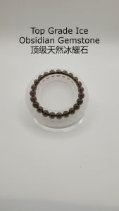 (SG Seller Ready Stocks) (SG Seller Ready Stocks) Top Grade Ice Obsidian Gemstone Bracelet 8mm+