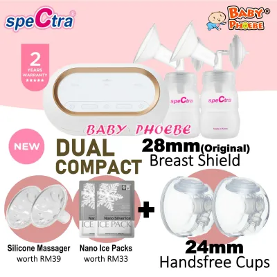 [Original Spectra Malaysia] Spectra Dual Compact Double Electric Breast Pump Breastpump - 2 Years Local Warranty 母乳挤奶器 Breast Milk Handsfree