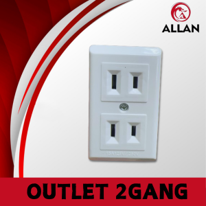 ALLAN Electrical Sockets Outlet 2 Gang