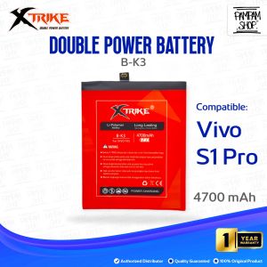XTRIKE Baterai Double Power B-K3 Vivo S1 Pro Y9S BK3 Batre Batrai Battery Dual Ori Original