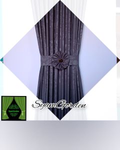 Gorden Jendela Minimalis / Gorden Pita / gorden polos kekinian murah motif polos Brown