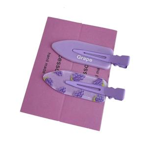 2PCS No Crease Hair Clip Cute Design Flat Styling Barrettes for Women Girls Suitable for Various Occasion