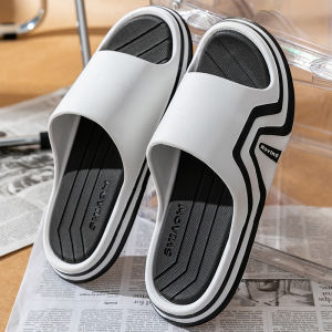 In-Stock MenS Two-Tone Outdoor Soft-Elastic Track Sports Slippers Summer Indoor Non-Slip Home Bathing Slide Sandals