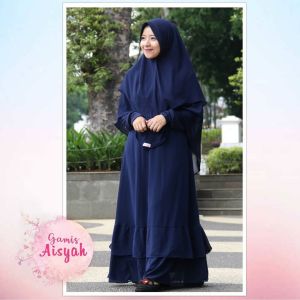 Gamis Syari Jersey Premium + Jilbab / Gamis Aisyah Almahyra