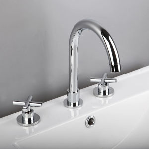 LDIES Torayvino Bathroom Bathtub Faucet Matte Black Basin Sink Deck Mounted Faucets 3 Hole Double Handle Hot And Cold Mixer Water Tap 2B9Z7
