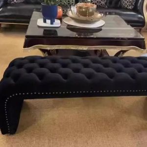 xpkQ Simple Flannel Wooden Sofa Stool Convenient Entrance Hall Footstool Modern Multifunctional Luxury Art Living Room Furniture 5T9N4