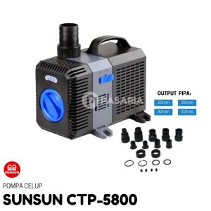 SUNSUN CTP5800/CTP 5200 Liter per Jam 40 watt Pompa Celup Aquarium/Kolam