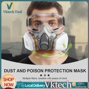 [Vktech]Reusable Half Face Cover with Cotton Filter Respirator Mask Adjustable Strap Gas Cover for Painting Welding Polishing