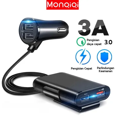 Monqiqi Car Charger / Charger Mobil Fast Charging 3.1A 3.0A 2.4A Qualcomm Quick Charger/Super 4 Port USB Universal