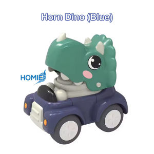 Press Dino Run Toy Car-Parent-Child Interactive Dinosaur Toys/Press Hard Down to Go(without battery)