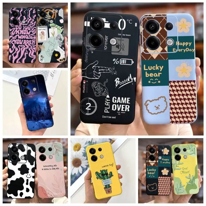 For Xiaomi Poco X6 Pro 5G Case Stylish Art Painted Cover Shockproof Phone  Case For Xiaomi PocoX6 Pro Poco X6Pro Back Cover Bags