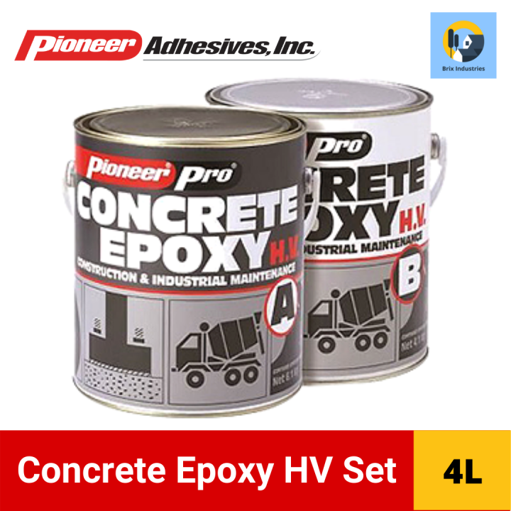 Pioneer Concrete Epoxy Set 4 Liters Each High Viscosity (HV