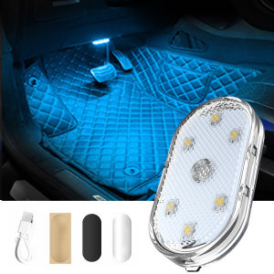 LED Touch Light for Car USB Ambient Light rechargeable Led Light Indoor motorcycle emergency lights automatic mini wireless car door magnetic blinker truck for night light sensor cabinet kitchen bedroom reading light car decoration accessories