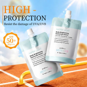 Aqua Glow Sunscreen Lotion SPF50+ PA+++ Body Sunblock UV Protection Hydrating Lightweight Non-Sticky Formula for Daily Outdoor and Body Skincare