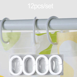 12/pack Curtain Rings Hanging Hooks Easy To Install Shower Curtain Hooks