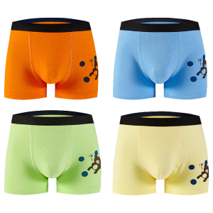 【พร้อมส่งจากกรุงเทพ】🚀 กางเกงในเด็กชาย 4 ตัว เด็กผู้ชาย ลายไดโนเสาร์ ผ้าฝ้าย สวมใส่สบาย 1-14 ปี