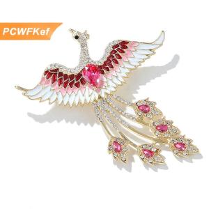【PCWFKef】 Thời trang Rhinestone bay Phượng trâm cài cho phụ nữ quần áo áo trang sức accessries Quà Tặng