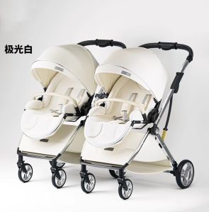 Xe đẩy đôi cho bé gấp gọn COBALLE ngả lưng 3 tư thế khung hợp kim nhôm siêu nhẹ 7kg Gồm 2 xe đẩy đơn và bộ 3 thanh nối