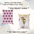Bantal Custom 40x60 Face Pattern + Full Foto. 