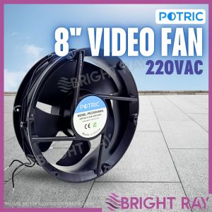POTRIC 8 INCH Video Fan 220VAC Kipas Video Cooling Fan Video Fan Round