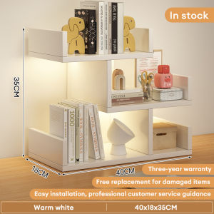AIBM Bookshelf Desktop Desk Storage Rack Desk Organiser Student Home Desk Small Bookcase Bedroom Office Multi-layer Simple Shelf