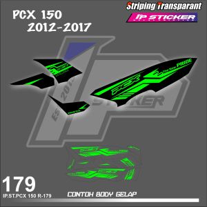 PCX 150 2012 - 2017 (COD) STIKER STRIPING MOTOR HONDA PCX 150 2012 - 2017 - LIST SIMPLE DESAIN RACING IP.STRIPING HOLOGRAM DAN TRANSPARAN IP.KODE R-179
