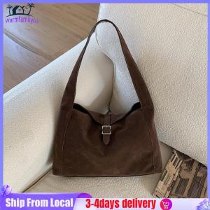 Women Faux Suede Lazy Aesthetic Vintage Underarm Bag Fashion Commute Handbag Shoulder Underarm Bag for School Work Daily Use