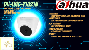 DH-HAC-T1A21N DAHUA Analog 2MP 1080P HDCVI IR Eyeball Full HD Dome Camera T1A21