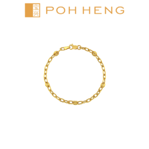 Poh Heng Jewellery 22K Mariner Link Bracelet in Yellow Gold[Price By Weight]
