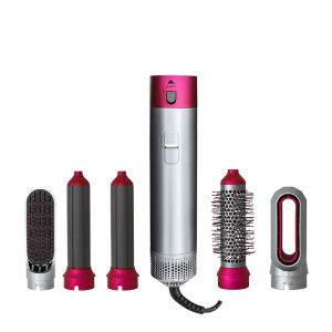 Cross-Border Multifunctional Warm-Air Comb Electric Hair Dryer Modeling Five-in-One Hairdressing Comb Straight Comb Hair Curler US Regulations European Regulations