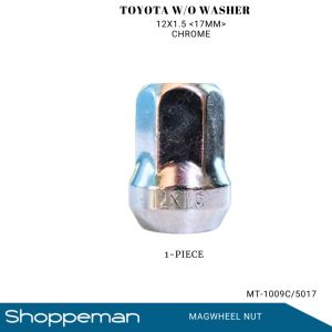 UNIVERSAL TOYOTA LUG NUTS MAGWHEEL NUT W/O WASHER 12x1.5 17mm CHROME MT-1009-C/5017 MT-1009-B/5017