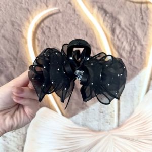 Mesh Bow Hairclip Women Korean Fashion Elegant Hairpin Hair Clip Hair Accessories for Girls