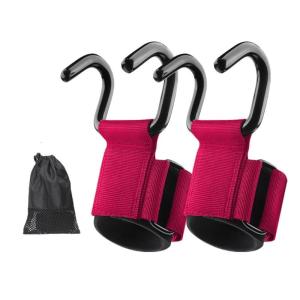 Cử tạ móc thích hợp cho kéo barbells deadlifts thoải mái hỗ trợ cổ tay với sắt Grips cho tập gym