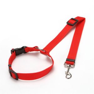 OUTOPEN Solid Two-in-one Retractable BackSeat Safety Lead Leash Dog Leash Safety Belt Car Seat Belt Pet Seatbelt Leash Dog Collar Pet Accessories