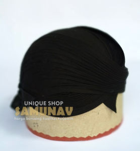 Blangkon Lipat Hitam Polos Jebeh murah