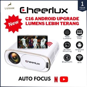 PROYEKTOR LED CHEERLUX C16 ANDROID 5000 LUMENS| PROJECTOR C16 BT 1080P FHD