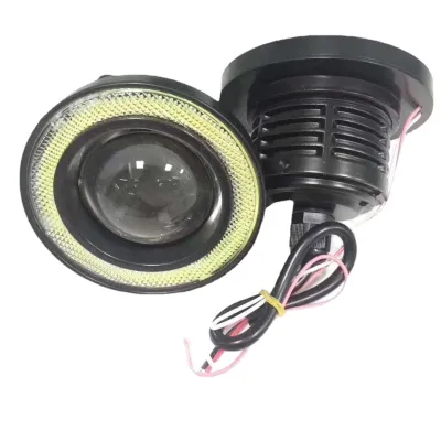 【1คู่ ไฟสปอร์ตไลท์ LED】ไฟโปรเจคเตอร์ ไฟมอเตอร์ไซค์ LED 88W ไฟสปอร์ตไลท์มอเตอร์ไซค์ สว่างมาก 2 สเต็ป (เเสงสีขาว+แสงสีส้) DC12V-36V ระดับการป้อ ไฟสปอร์ตไลท์ออฟโรด ไฟท้าย