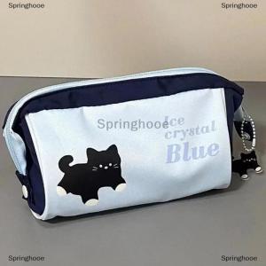 [COD] Springhooe 1 Piece Student Pencil Case For Boy Girl Korean Fashion Cartoon Black Cat Pencil Bag High Capacity Stationery Storage Bag School