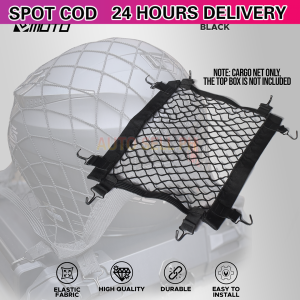 GARTERIZED TOP BOX CARGO NET WITH HOOK MKT-9121 UNIVERSAL FOR MOTORCYCLE TOP BOX LUGGAGE(28*30cm) COD