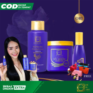 Lae Sa Luay Original Smooth Keratin 3 in 1 Original Sepaket Free Gift Masker Rambut Creambath Treatment Smooting Shampoo Vitamin Perawatan Termurah Rambut Lurus Ketombe Rontok Kering Rusak Halus Bercabang BPOM ORI BISA COD