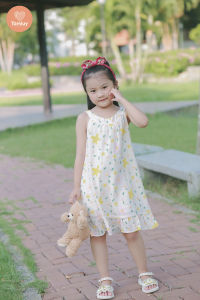 Đầm Xoè Cổ Yếm Sát Nách Hoa Nhí Tamiuy Cho Bé Gái 1-10 Tuổi